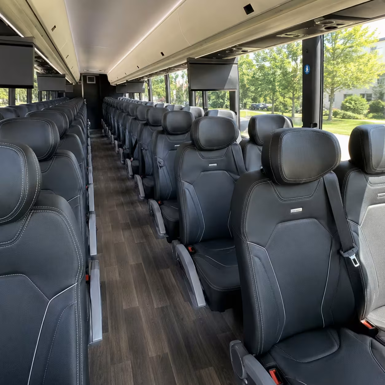 cranston charter bus rental interior