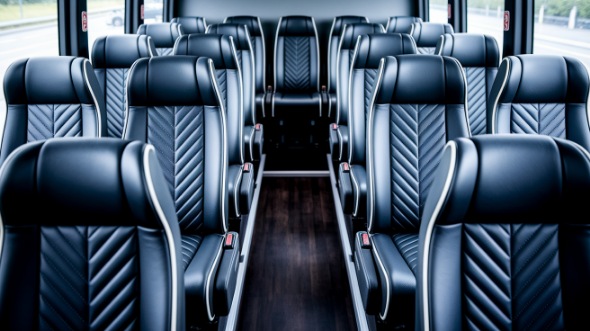 cranston 18 passenger minibus inside