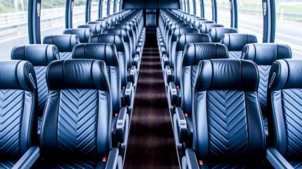 cranston 50 passenger charter bus inside