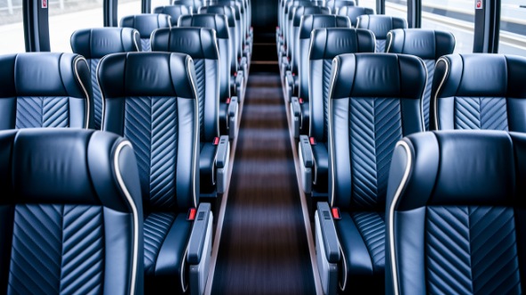 cranston 54 passenger charter bus inside