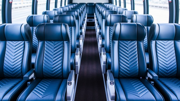 cranston 56 passenger charter bus inside