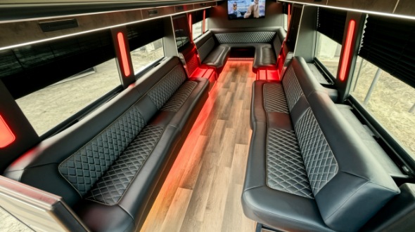 party bus rental interior cranston